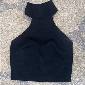 Black high neck top